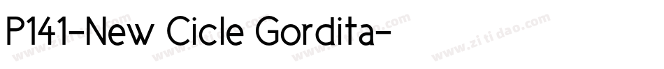 P141-New Cicle Gordita字体转换